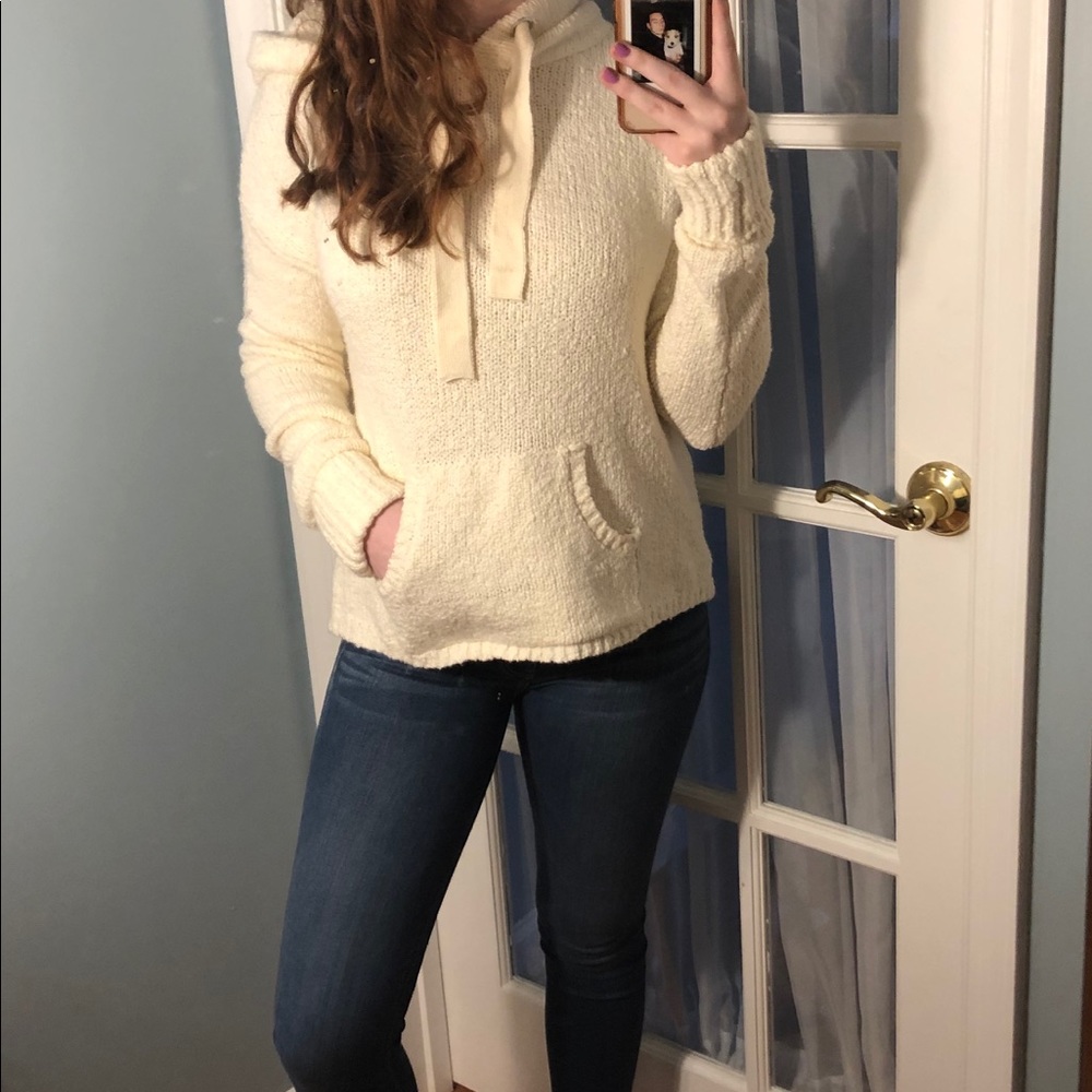 White Sweater with Hood